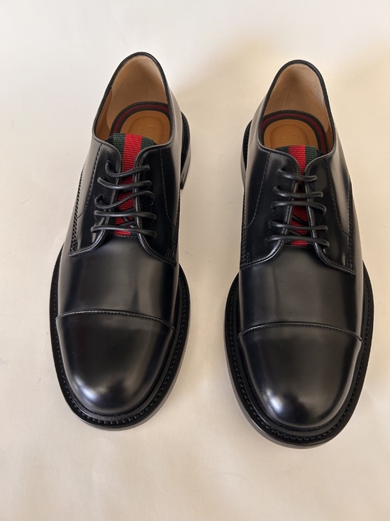 GUCCI Men\'s Lace Up Black Leather Dress Shoe Size 10 (US) NIB 838135 AAEYE 1048 main image 6